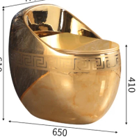 Gold Toilet Electroplated Gold Toilet Art Personalized Water closet