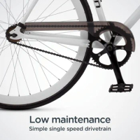 Schwinn Stites Fixie Adult Commuter Road Bike, Single-Speed, Steel Stand-Over Frame, 700c Wheels, Flip-Flop Hub
