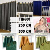 (ADDRENA X AULIA) GORDEN PINTU SMORKING UKURAN POLOS 2,5METER DAN TINGGI 3 METER