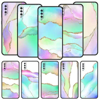 Marble Pattern Rainbow Phone Case For Samsung Galaxy A72 A52 A70 A50 A12 A22 4G A32 5G A20e A30 A02s A20s A10s A40 A04s Cover