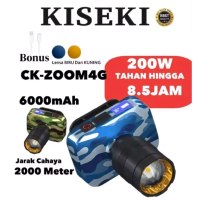 Kiseki Senter Kepala Zoom4G Super Terang 200 Watt Baterai 6000mAh