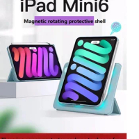 New iPad mini 6 ultra-thin magnetic smart cover iPad Mini6 new tablet case Apple Pencil charging 360° free rotation iPad case