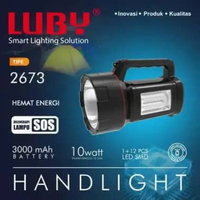 Senter Luby 10 watt Baterai Cas Ulang L 2673 Lampu Emergency LED