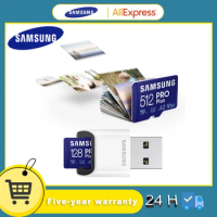 SAMSUNG Original Micro SD Memori Memory Card U3/4K TF MicroSDXC Cards 128GB 256GB 512GB C10 A2/V30 For Phone Drone Camera Monit