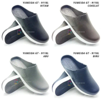 Sepatu Sandal Karet Pria - Sandal Selop Karet Pria Yumeida GT - 9118 L - Cokelat, 41 Original