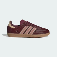 【adidas 愛迪達】SAMBA OG 運動休閒鞋(JP5330 女鞋 ORIGINALS經典休閒鞋 馬毛鞋面設計 酒紅色)