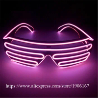 Fashion El Wire Party Sunglasses Colorful LED Lighting Shutter Glasses Flashing Led Luminous Stage Glasses