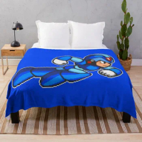 Megaman x pixelart Throw Blanket Soft Big Blanket Blanket Fleece Flannel Fabric