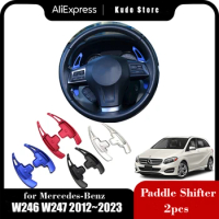 Aluminium Paddle Shifters for Mercedes Benz B Class W246 W247 B180 B200 2012~2023 Wheel Extension Steering Sticker Accessories