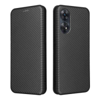 New Style For OPPO Reno 8T 4G Case Luxury Flip Carbon Fiber Skin Magnetic Adsorption Protective Case For OPPO Reno8T 4G Phone Ba