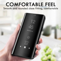 Smart Mirror Flip Case For Samsung Galaxy S10 S9 S8 S10E S7 S6 Edge Plus A6 A8 J4 J6 Plus J8 A7 2018 Note 8 9 10 Pro Phone Cover