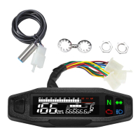 Meter Kelajuan Motosikal, Universal, Meter Berjalan Digital, Odometer, Tachometer, dengan kelajuan 1
