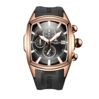 Reef Tiger RGA3069-T Men Multifunction Quartz Wrist Watch With Wateres Resistant,Chronograph,Luminous - Rosegold