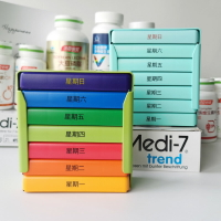 德國medi進口7天藥盒一周七天分藥盒便攜早中晚大容量老人吃藥盒