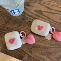 Cute 3D Heart Love Silicone Earphone Accessories Case For Airpods 2/3/pro