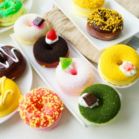 仿真甜甜圈模型 Lmdec仿真食物甜品可愛擺設道具假蛋糕點裝飾品