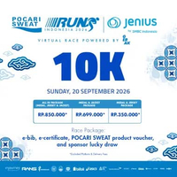 10K Virtual Pocari Sweat Run Indonesia 2026 - Jersey XS Jacket XL