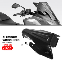 Motorcycle Windshield Windscreen Aluminum Wind Shield Deflectore For YAMAHA TMAX T-MAX 560 TMAX560 T-MAX560 2022 2023 - TECH MAX