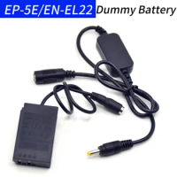 EN EL22 Dummy Battery EP-5E DC Coupler&amp;12V-24VStep Down Cable for Nikon 1 J4 1J4 1 S2 1S2 Camera