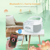 Caixa de som Bluetooth speaker portable CD cassette player Boombox cassette recorder stereo player with TF/USB port AM/FM radio