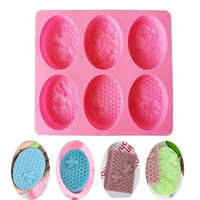 3D Insect Bee Silicone Soap Mold Oval Handmade Soap Making Supplies Diy Floral and Botanical Honeycomb Cake Baking Tools
