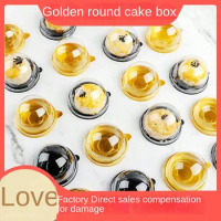 Egg yolk crisp bottom tray single transparent round moon cake packaging box, Xue Mei Niang blister packaging tray