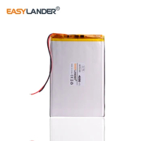 4075100 3.7V 4200mAh 3.7 V high capacity polymer lithium battery For 7 inch tablet battery 8Inch Tablet pc