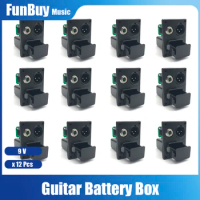12pcs Guitar EQ Battery Box 4 Pin Pickup Batter Case for LC-5 Acoustic Classical Guitar Equalizer EQ