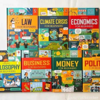 7 English Story Picture Books Usborne Money Business for Beginners, Junior Business School English Version DIFUYA