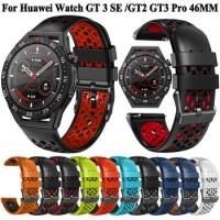 For Huawei Watch GT 3 SE Silicone Watch Strap For Huawei Watch GT2 GT3 Pro 46MM Watch 3 Pro Smartwatch 22mm Breathable Bracelets