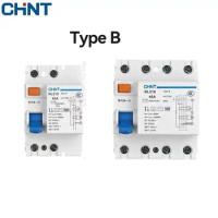 CHINT NL210 Type B RCCB 3P+N 4P 2P 1P+N 63A 40A 25A 30MA Protection For EV charging