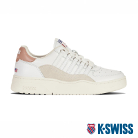 【K-SWISS】時尚運動鞋 Cannoncourt C LTH-女-白/粉紅(97254-971)