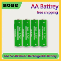 Alkaline battery aa 4800mAh Rechargeable battery aa NI-MH 1.5 V aa Suitable for rechargeable batteries for watches, mice, toys