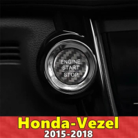 Carbon Fiber Car Protective Engine Start Button Cover Stop Switch For Honda Vezel 2015 2016 2017 2018 Car accessories