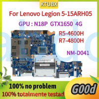 NM-D041 Motherboard.For Lenovo Legion 5-15ARH05 Laptop Motherboard.With R5-4600H R7 4800H AMD CPU.N18P GTX1650 4G. 100% Test