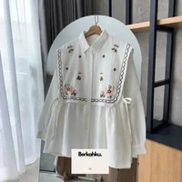 [PROMO PRODUK] Kemeja bordir / kemeja bordir wanita / Kemeja oversize / atasan Nakeya oversize /keme