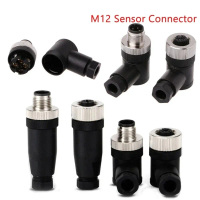 GOLDEN BRILLIANT Penyambung Sensor Jenis Lelaki Perempuan Soket Penyambung Sensor M12 Penyambung Sen