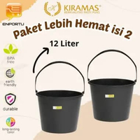 KIRAMAS Paket Isi 2 Pcs Ember Cor 12 Liter 3012 | Ember Hitam | Ember Murah | Ember Ekonomi, PILIHAN