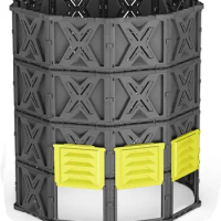 Large Compost Bin - 190 Gallon (720 L) Garden Composter with Better Aeration System, Easy Assembling/BPA Free/Sturdy/Outdoor Com