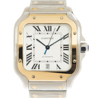 Cartier 卡地亞 Santos 大型金屬鍊帶款(W2SA0009)x黃K金x39.8mm