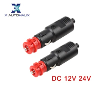 X Autohaux 1pc 2pcs DC 12V 24V Car Cigarette Lighter Male Plug Adapter for Car Inverter Air Pump Electric Cup