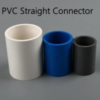 1PC 16/20/25/32/40/50/63/75/90mm PVC Straight Connector 2 Way Joint Garden Irrigation Aquarium Fish Tank Pipe Adapters Fittings