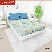 MYLOVE Sprei My Love King Fitted ukuran 180x200 Sprei King Set No 1 Aria