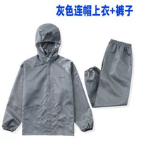 打磨專用防塵衣透氣分體連帽男女玻璃纖維工業噴漆防護衣工作服-灰色【連帽上衣+褲子】 XXXL-款式2