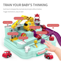 Mainan Track Mobil Edukasi Anak 3D Set Arena Kendaraan & Kereta Engineering Manual Interaktif Kids T