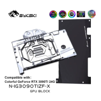 Bykski GPU Water Block For Colorful GeForce RTX 3090TI 24G, Graphics Card Liquid Cooling System , N-IG3090TIZF-X
