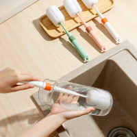 可伸縮加長手柄海綿杯刷保溫杯水壺刷子海綿擦可掛式奶瓶清潔刷