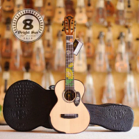 Bright Sun BS-80T 26 inch Ukulele Solid Spruce Rosewood With Case/Tuner/Capo/Belt/Strings/Picks