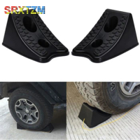 2pcs Automobiles Anti-slip Block Rubber Car Tyre Slip Stopper Control Wheel Alignment Block Tire Support Pad