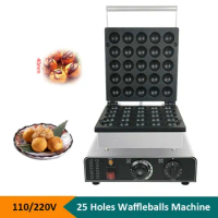 25 Holes Electric Octopus Waffleballs Maker Machine Lollipop Waffle Takoyaki Grill Stick Cake Pop Maker
